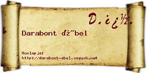 Darabont Ábel névjegykártya